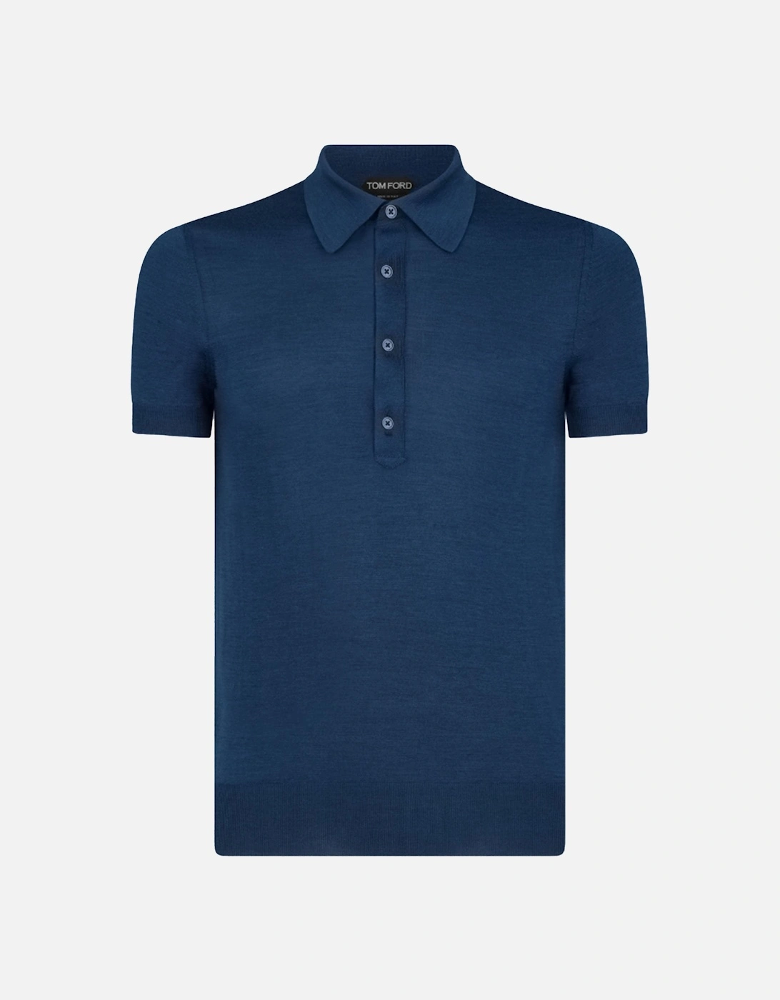 Silk Viscose Polo Sapphire, 2 of 1