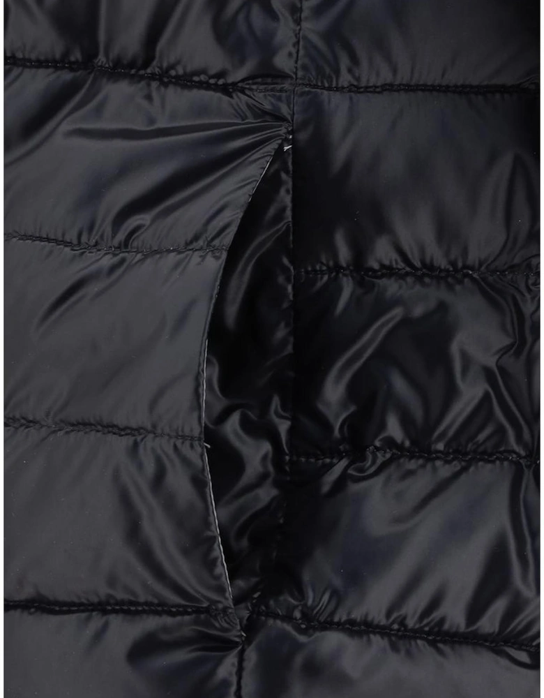 Reversible Padded Jacket with Boat Neck and 3/4 Sleeves Women -
