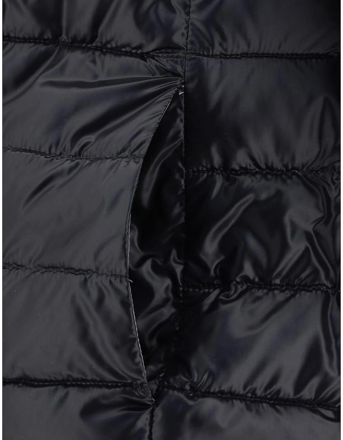 Reversible Padded Jacket with Boat Neck and 3/4 Sleeves Women -