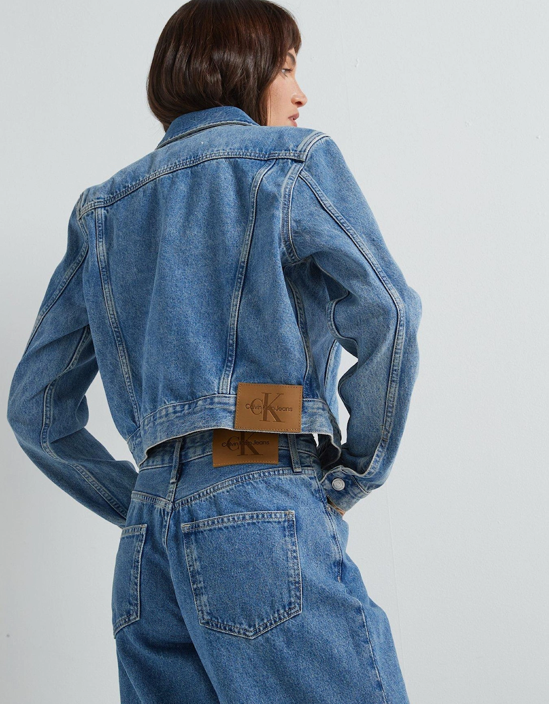 Cropped 90s Denim Jacket - Navy