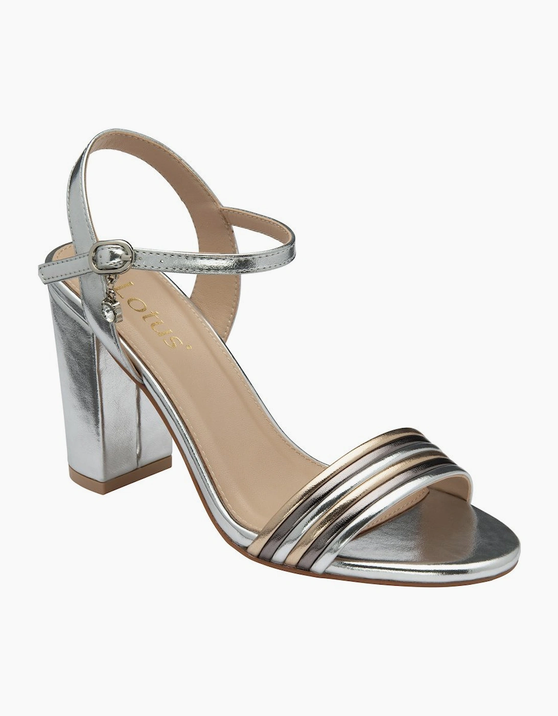 Lotus Women's Blanca Womens Heeled Sandals - Silver Synth - Size: 5
