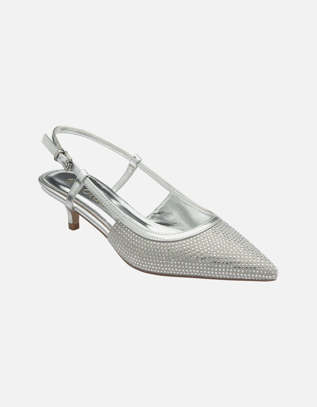 Lotus Women's Bexley Womens Slingback Court Shoes - Silver - Size: 4