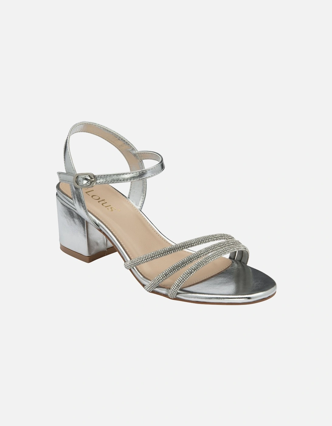 Lotus Women's Lia Womens Heeled Sandals - Silver - Size: 4