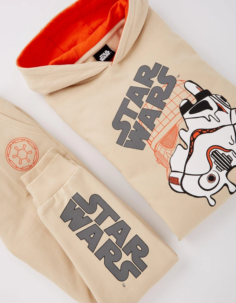 2 Piece Stormtrooper Hoodie And Jogger Set - Brown