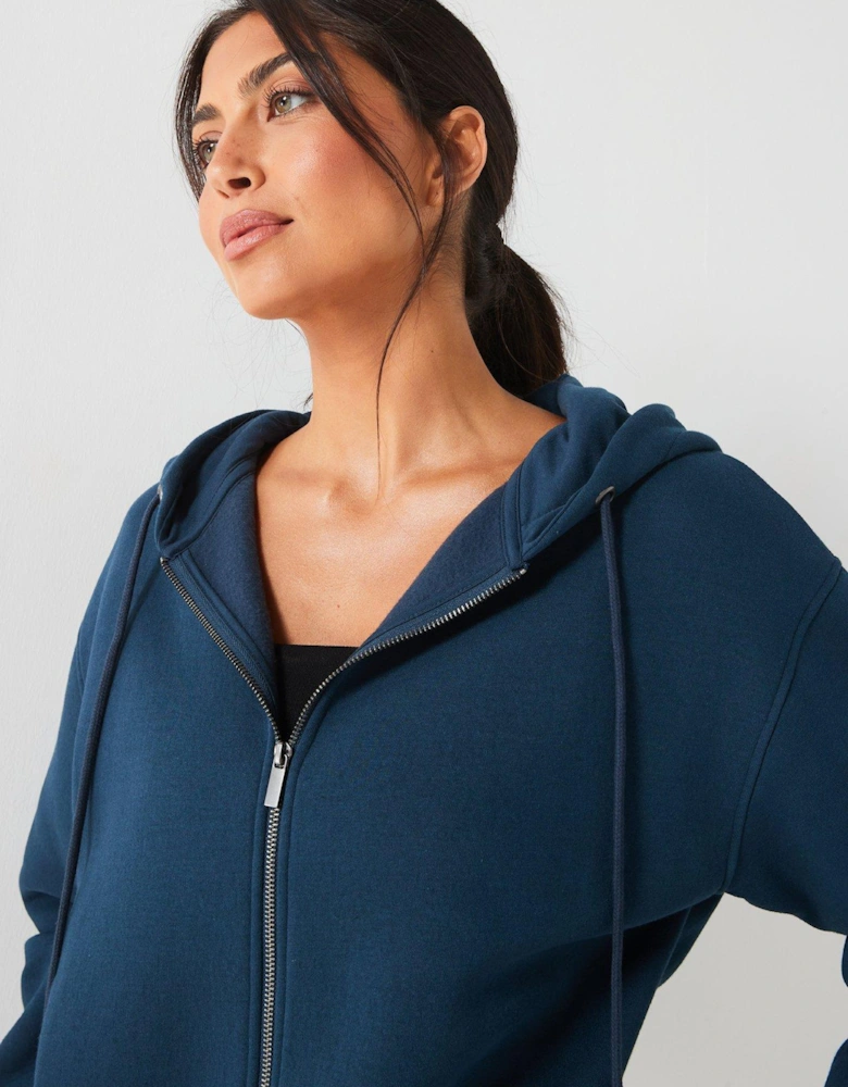 The Essential Zip Through Hoodie - Navy