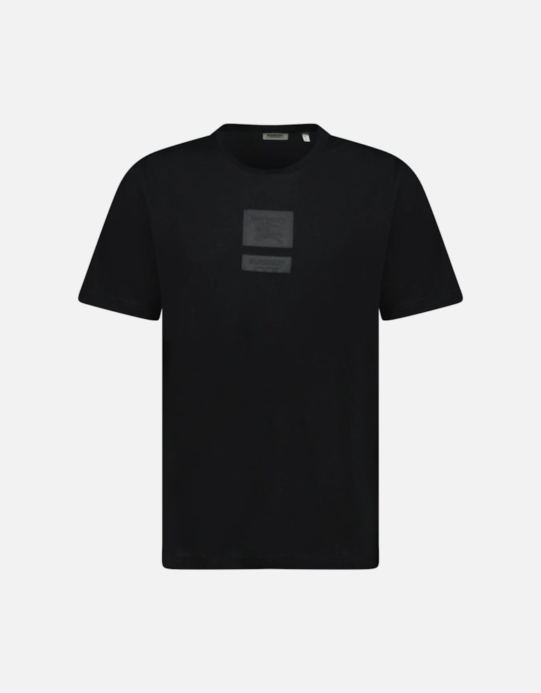 'Margot' Embroidery London England Logo T-Shirt Black