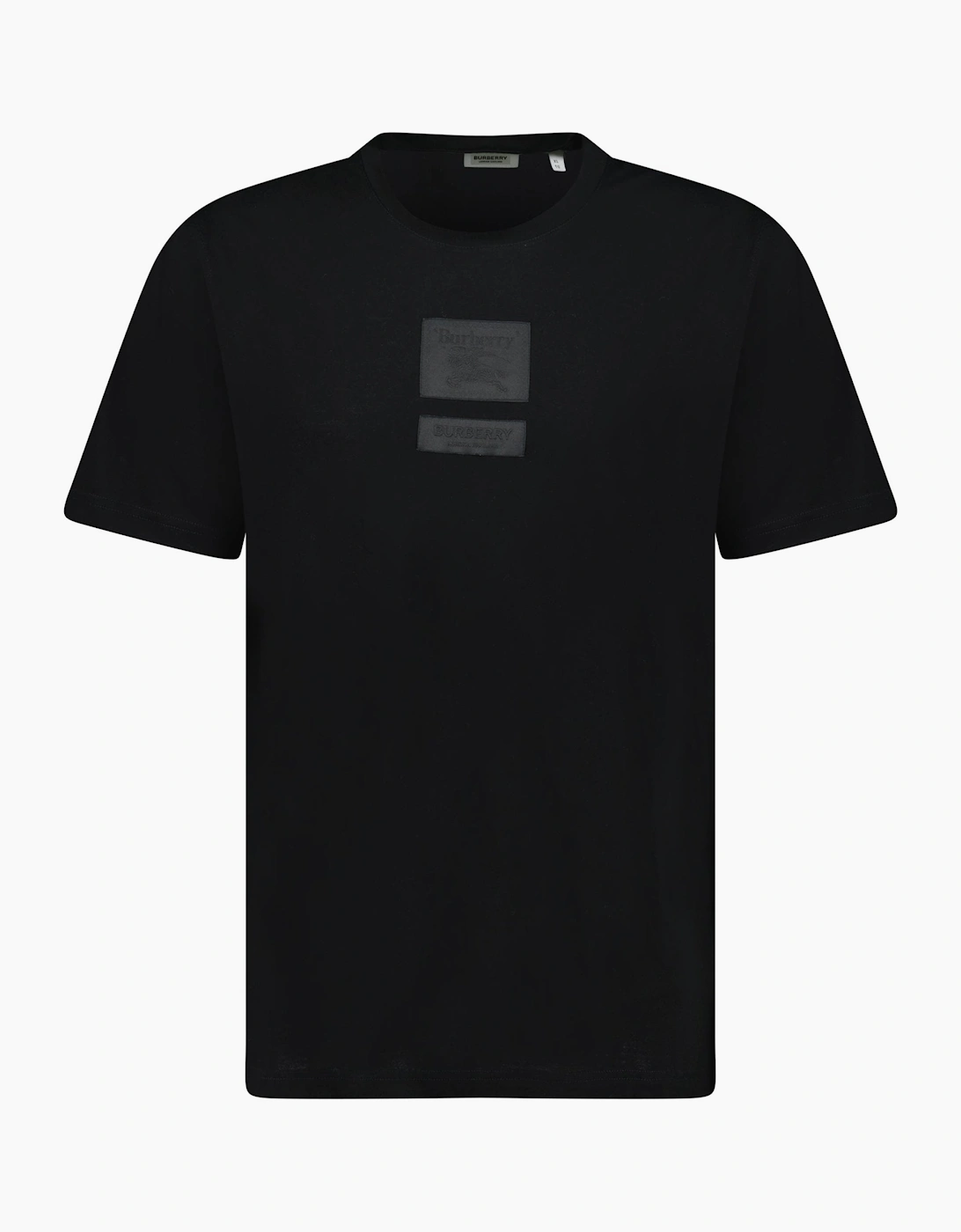 Burberry Women's Black 'Margot' Embroidery London England Logo T-Shirt  10/8 S