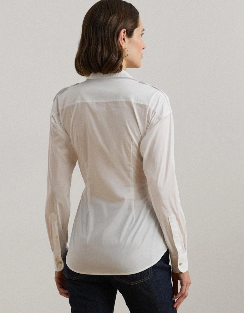 Gionna Long Sleeve Shirt - White