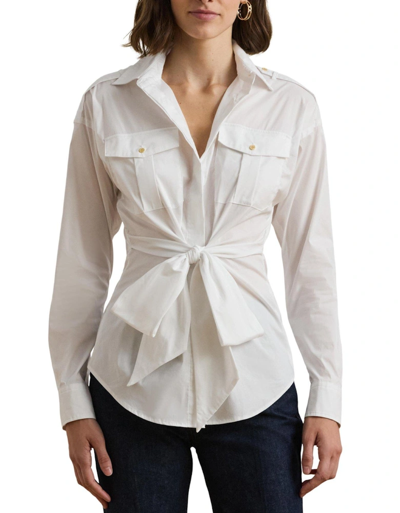 Gionna Long Sleeve Shirt - White