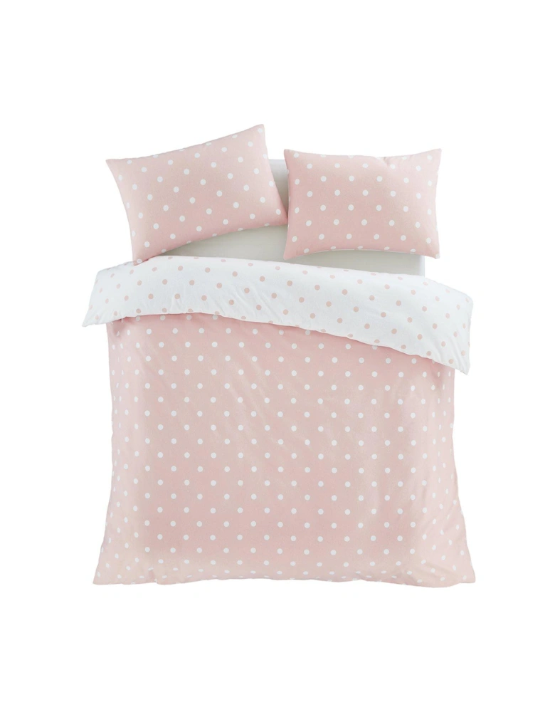 Polka Dot 100% Brushed Cotton Duvet Set