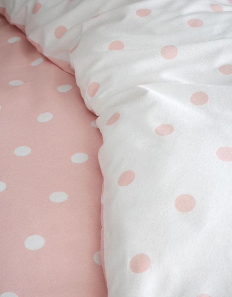 Polka Dot 100% Brushed Cotton Duvet Set