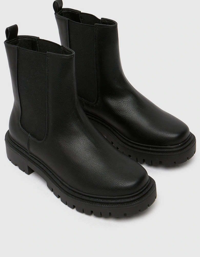 Wide Fit Arlo Chunky Chelsea Boot - Black