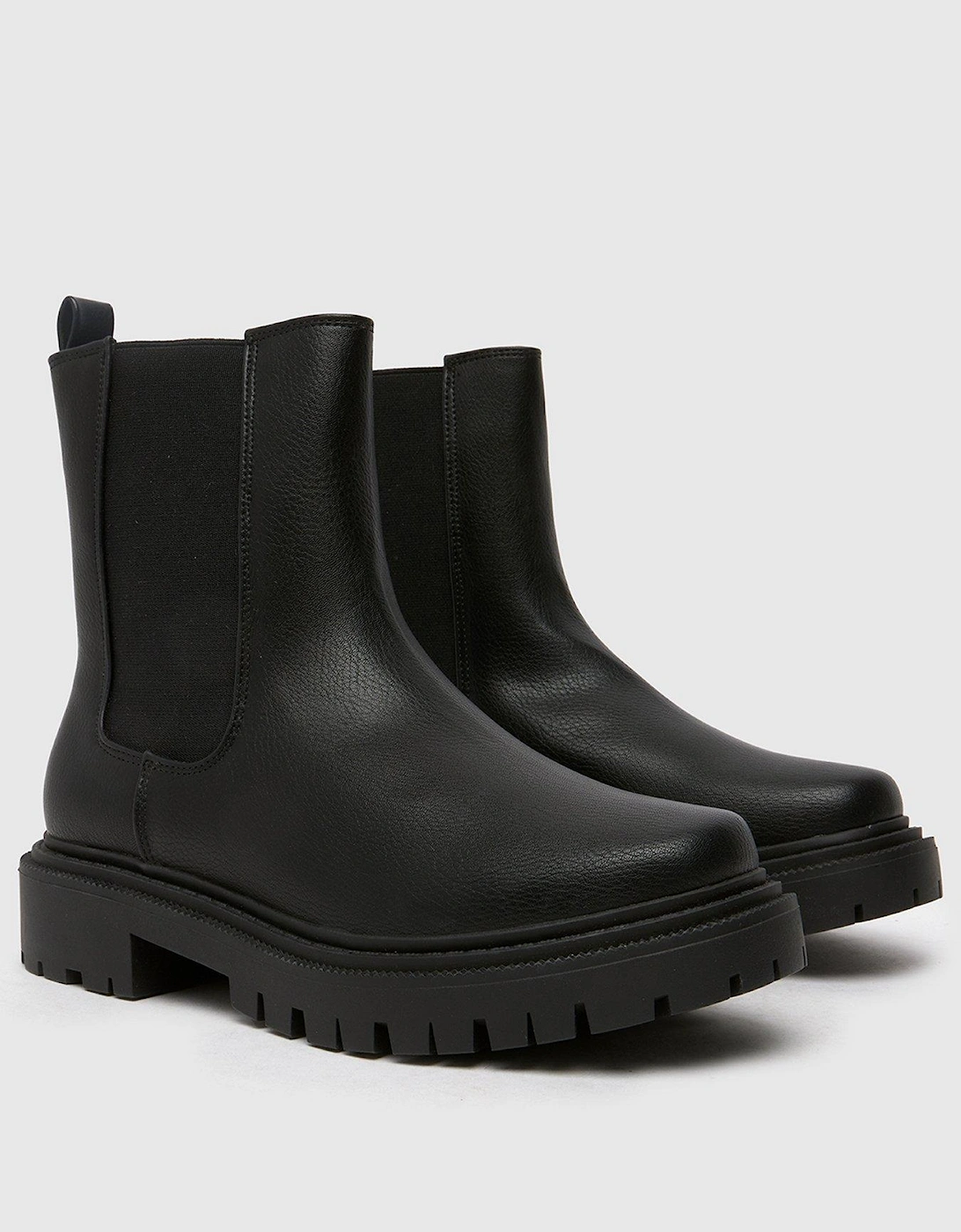 Wide Fit Arlo Chunky Chelsea Boot - Black
