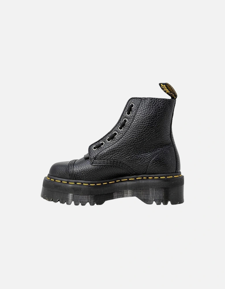 Leather Heeled Boots Women - Black