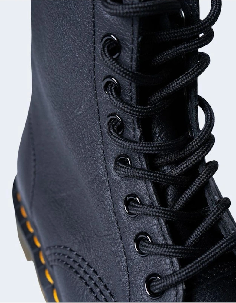 Leather Womens Shoes - Black Boots