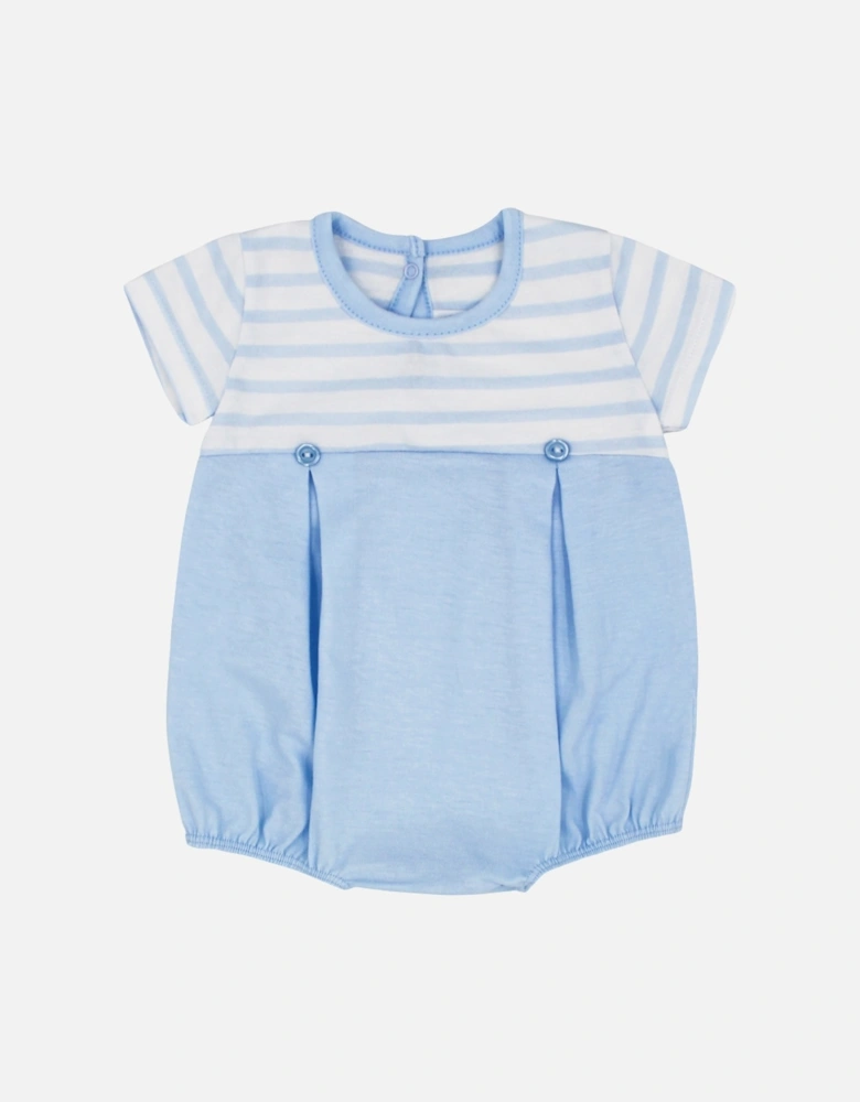 Boys Pale Blue Stripe Romper