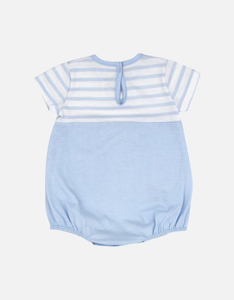 Boys Pale Blue Stripe Romper