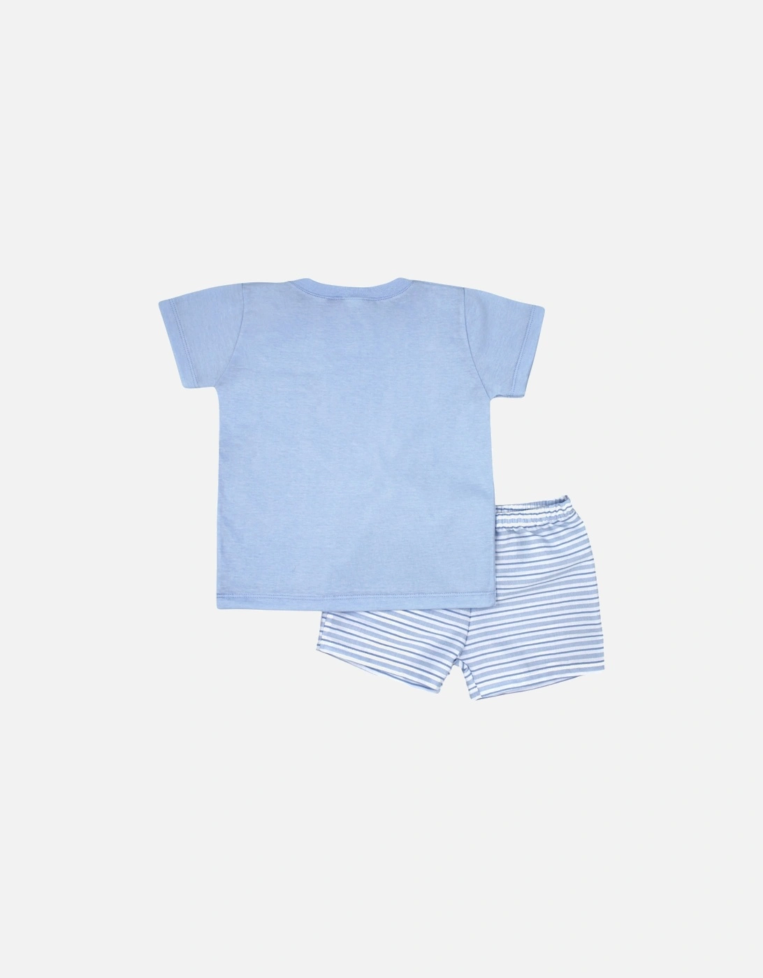 Boys Pale Blue Stripe Short Set