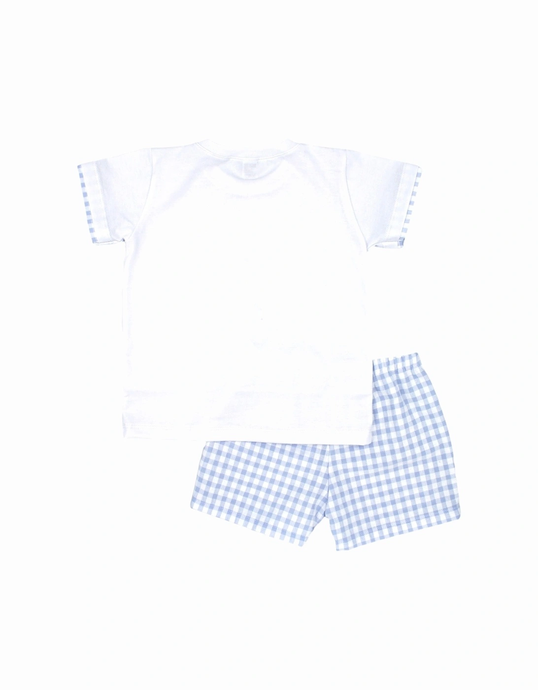 Boys Pale Blue Gingham Short Set