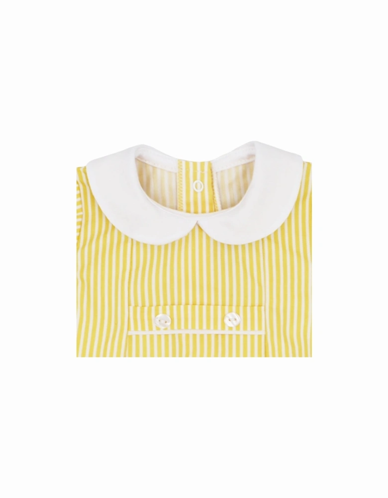 Boys Yellow Stripe Romper