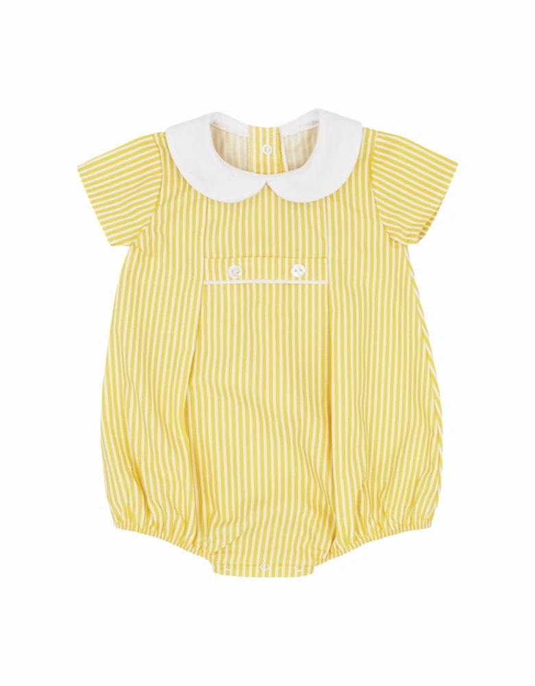 Boys Yellow Stripe Romper