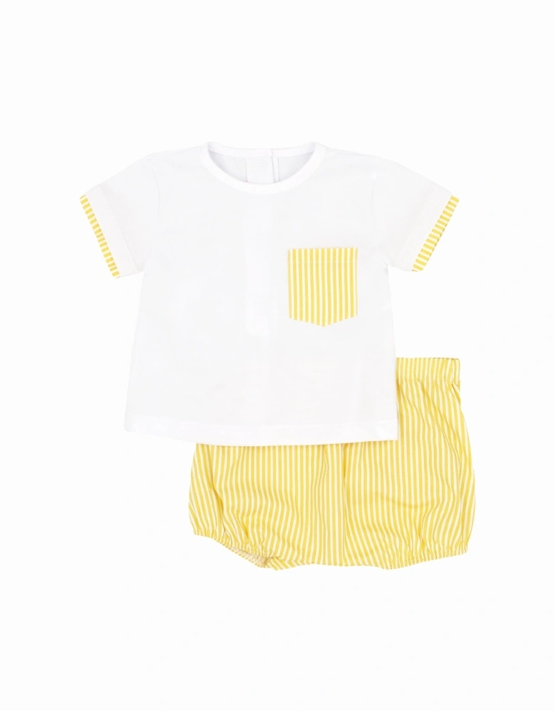 Boys Yellow Stripe Jam Pant Set