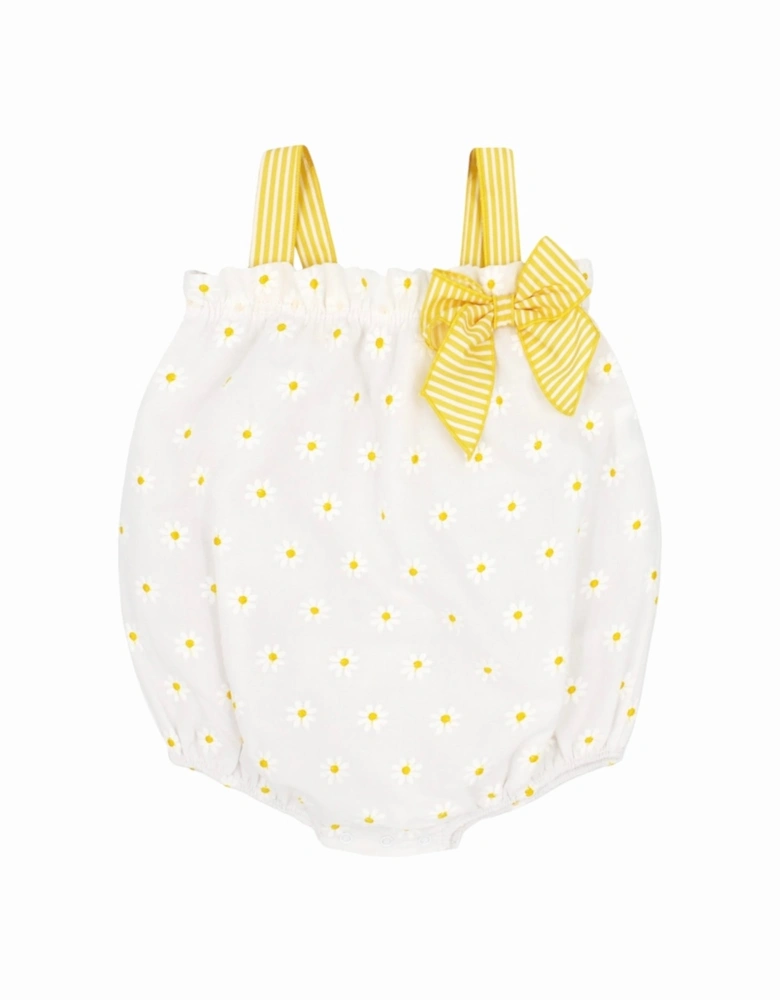 Girls Yellow Daisy Romper