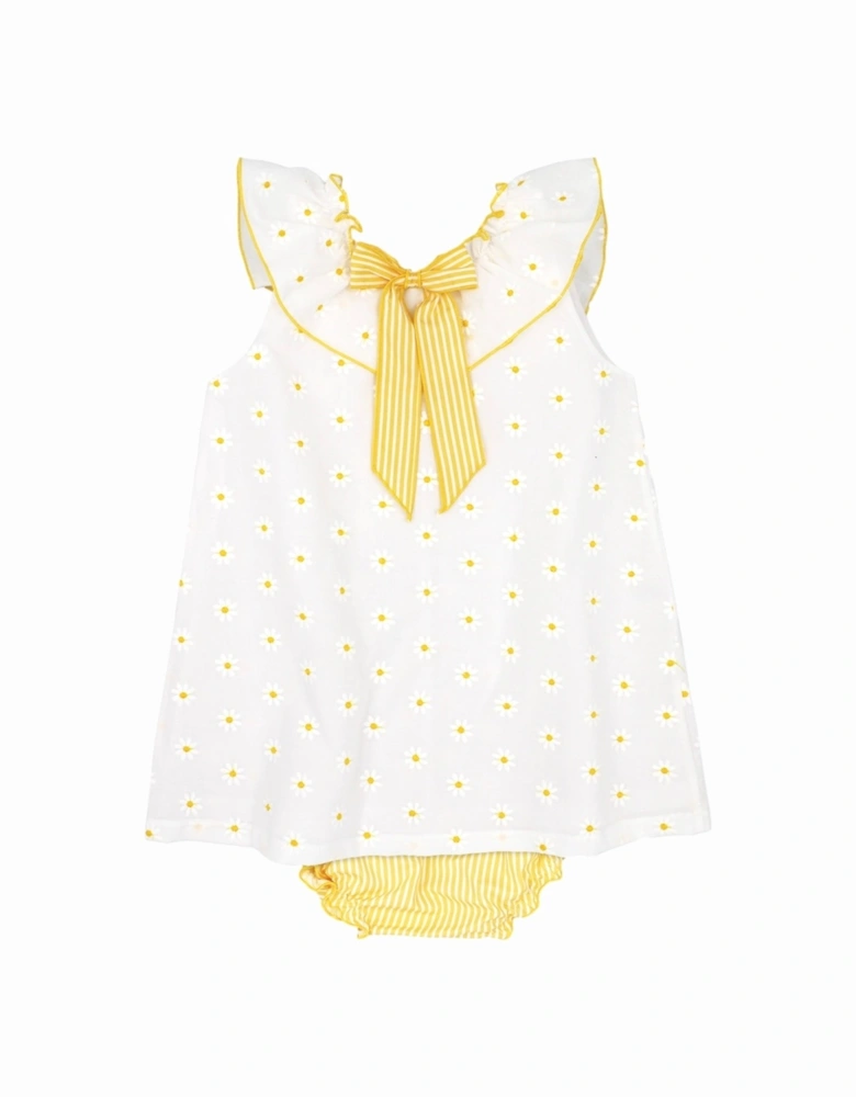 Girls Yellow Daisy Dress Set