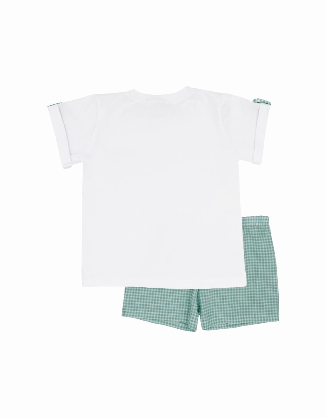 Boys Green Gingham Short Set