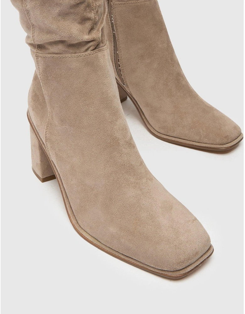 Daria Slouch Boot - Taupe - Grey