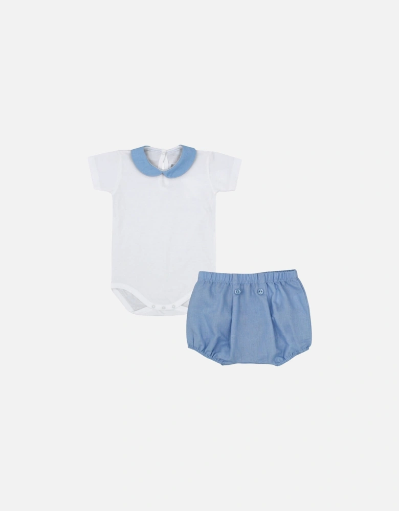 Boys Blue Linen Jam Pant Set