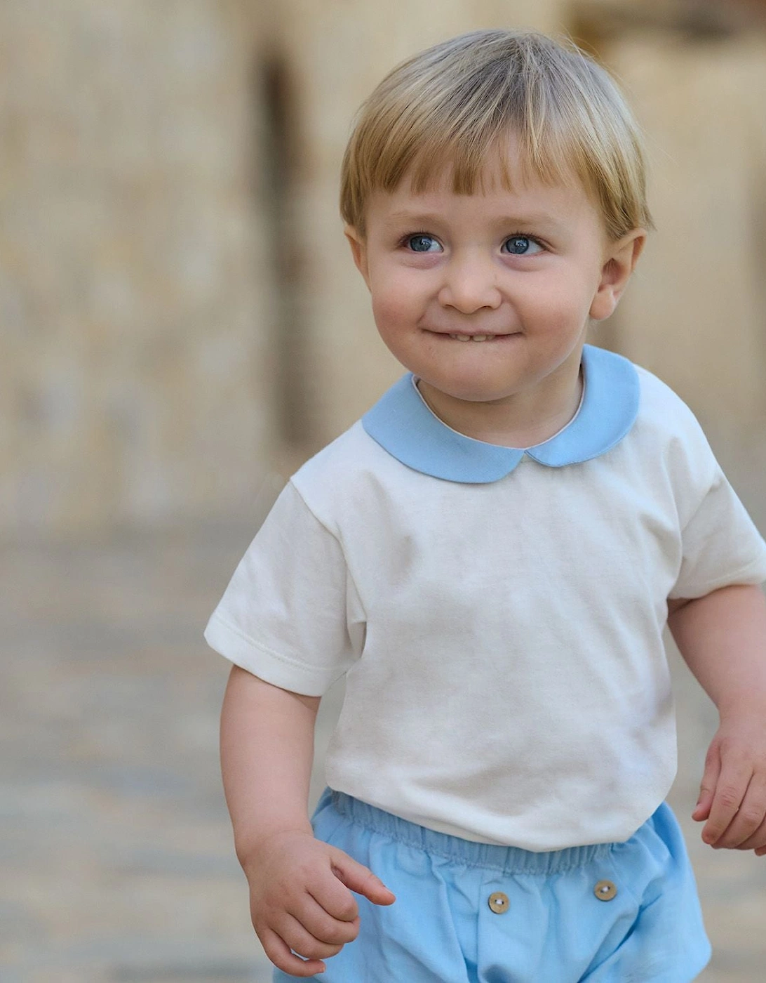 Boys Blue Linen Jam Pant Set