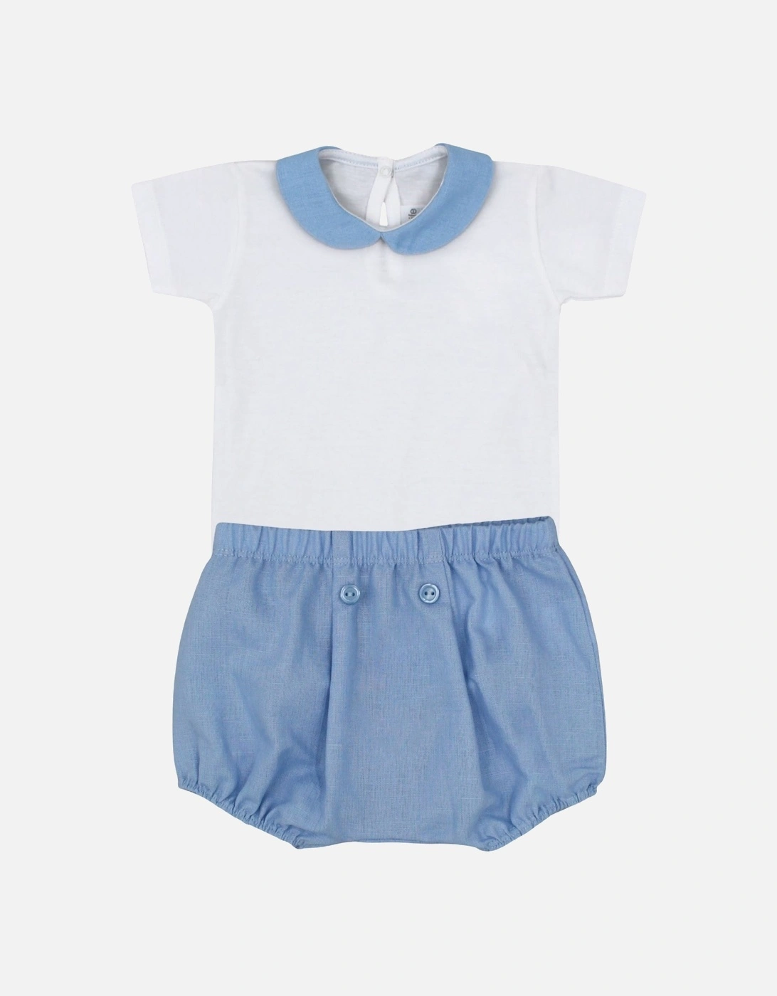 Boys Blue Linen Jam Pant Set