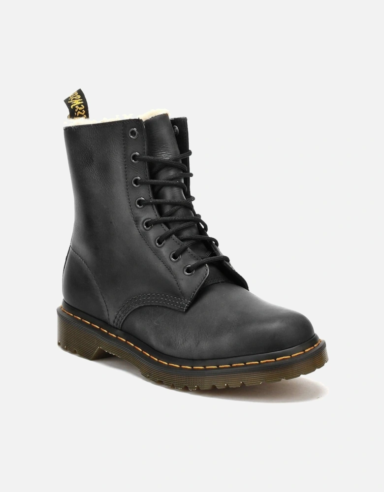 Dr. Martens Winterised Womens Black Burnished Wyoming Serena Boots