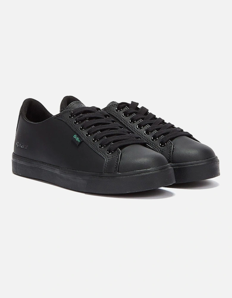 Youth Black Leather Tovni Lacer Trainers