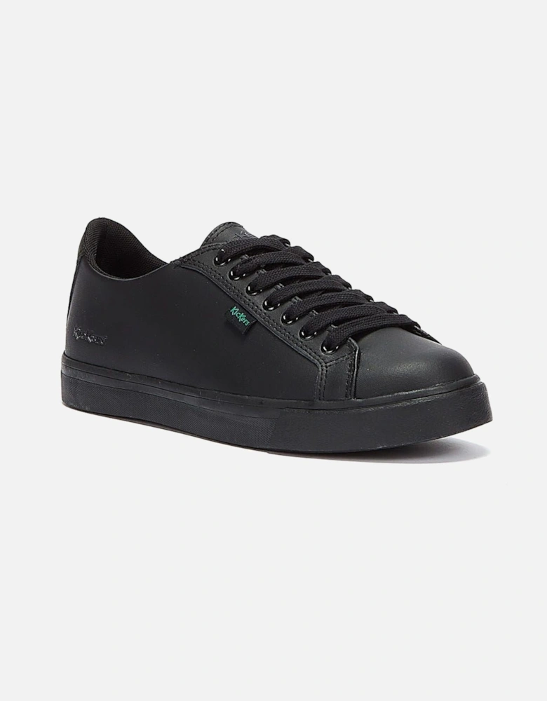 Youth Black Leather Tovni Lacer Trainers