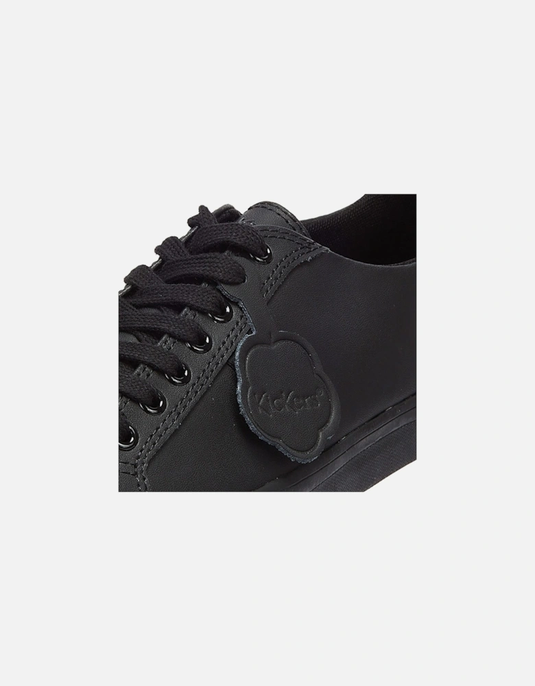 Youth Black Leather Tovni Lacer Trainers