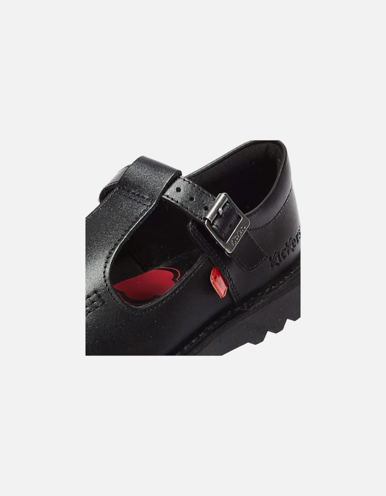 Kick T Infant Black Leather Shoes