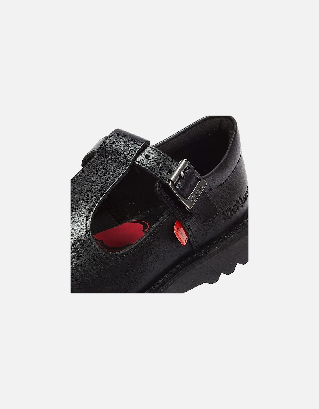 Kick T Infant Black Leather Shoes