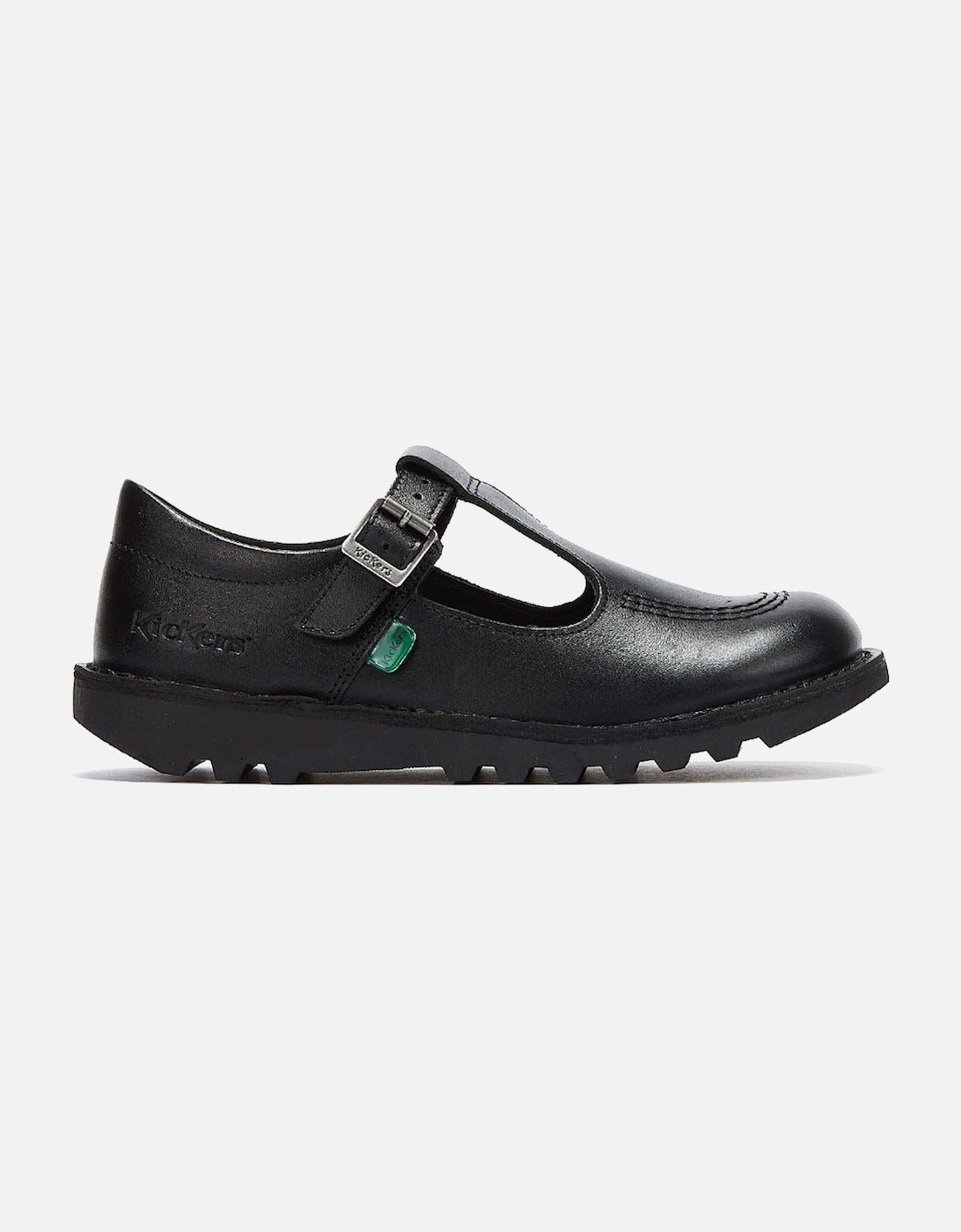 Kick T Junior Black Leather Shoes