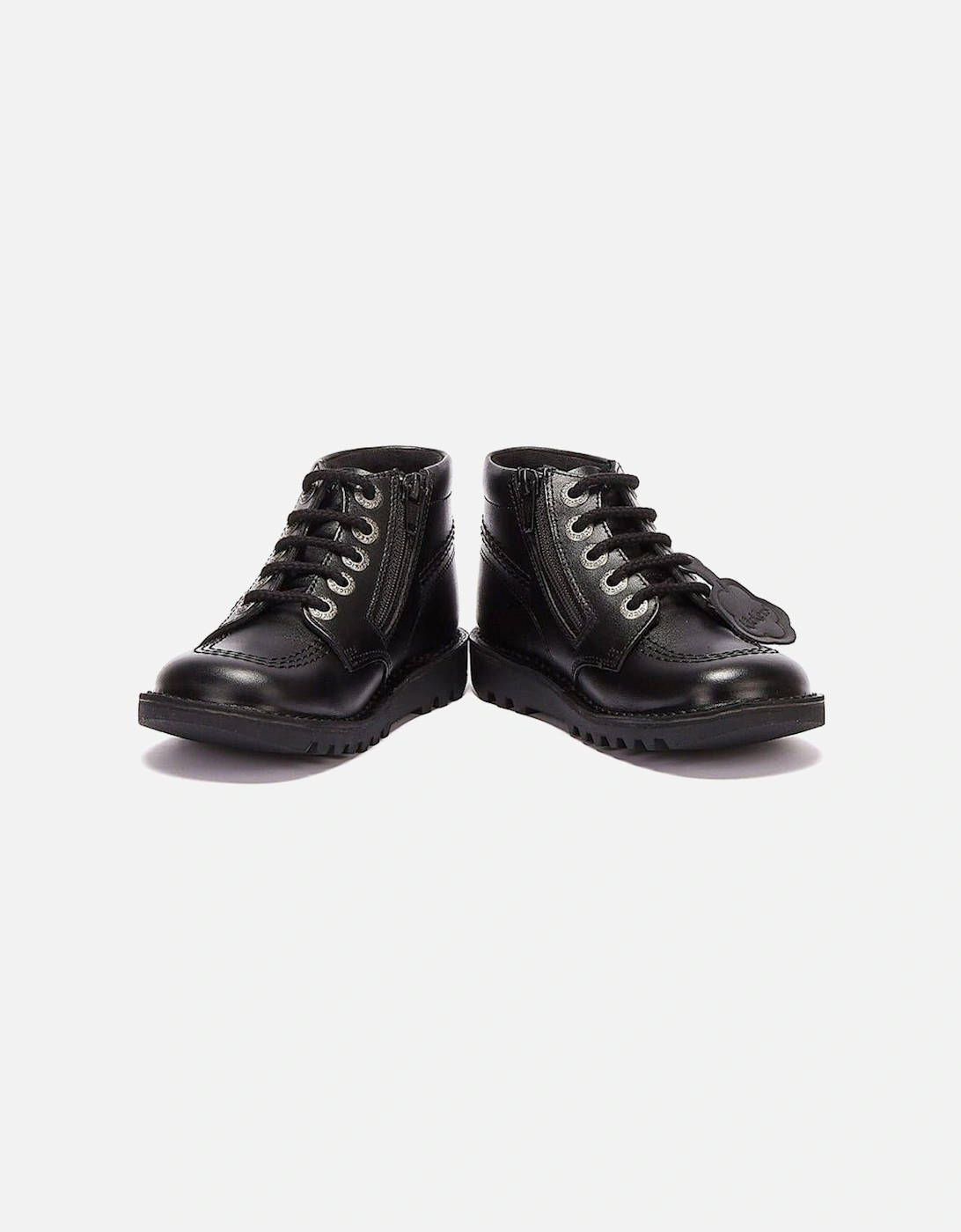 - 115821 IN KICK HI ZIP BLACK LEATHER