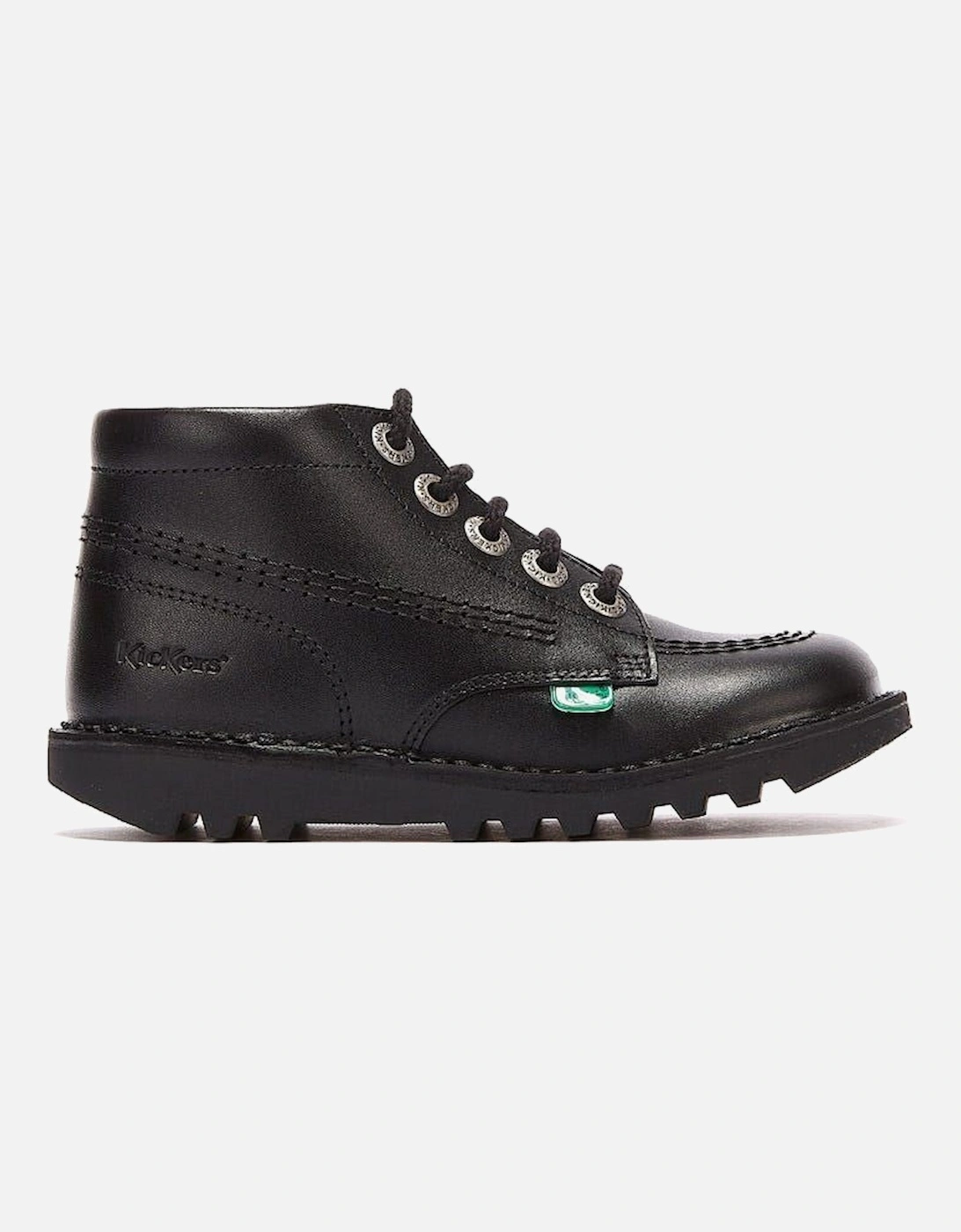 - 115821 IN KICK HI ZIP BLACK LEATHER