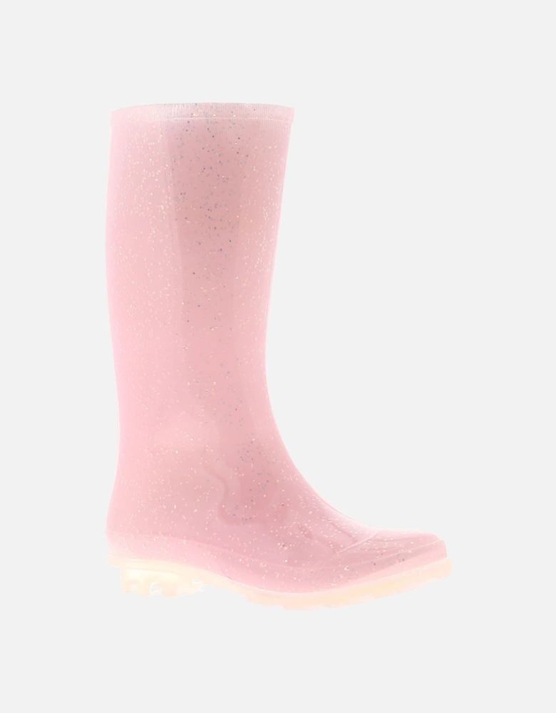 Girls Wellies Junior Glitter glitz pink UK Size