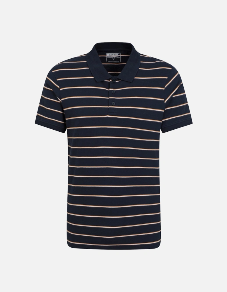 Mens Wren Stripe Cotton Polo Shirt