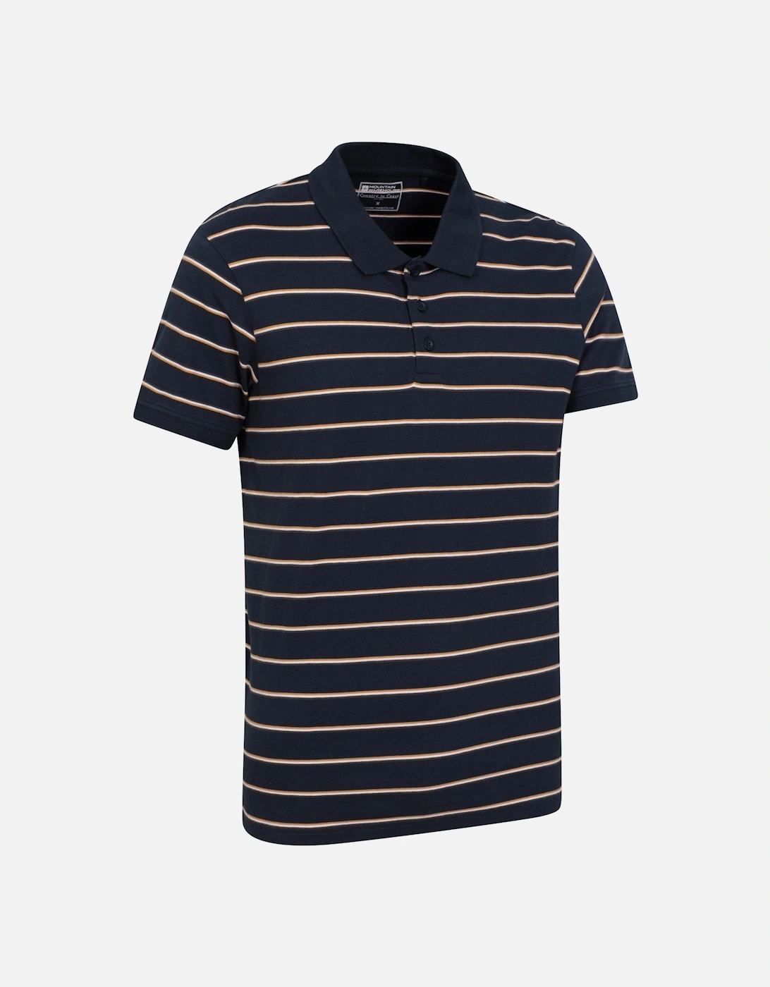 Mens Wren Stripe Cotton Polo Shirt