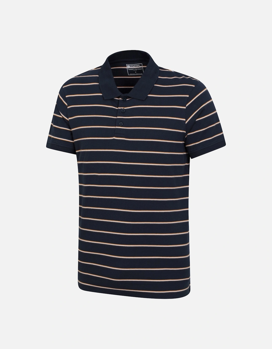 Mens Wren Stripe Cotton Polo Shirt