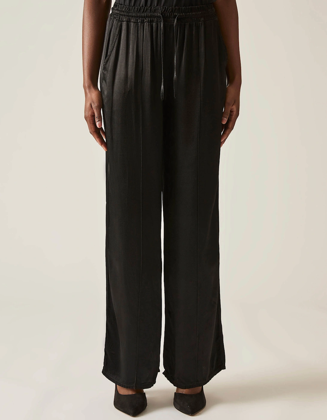 Drawstring Black Trousers