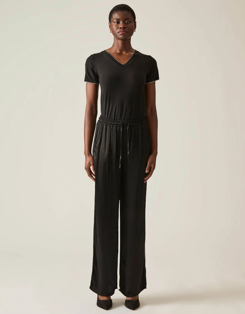 Drawstring Black Trousers