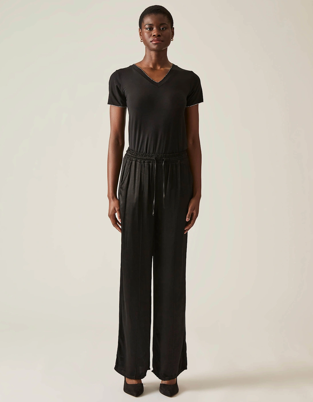 Drawstring Black Trousers, 7 of 6