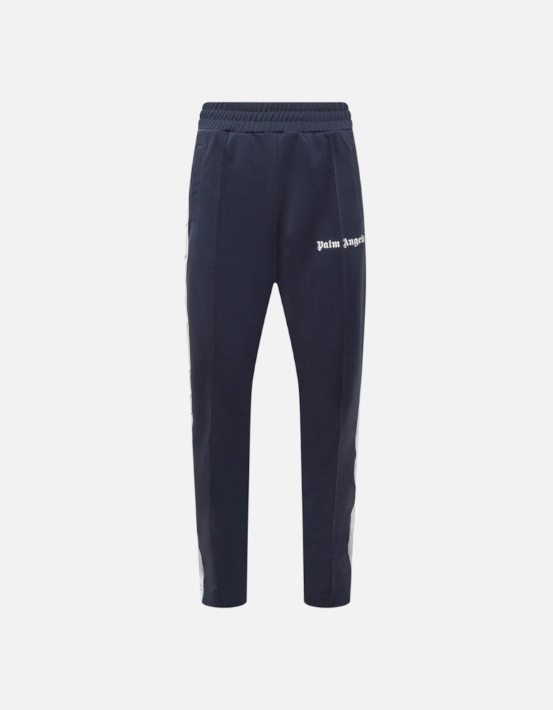 White Striped Classic Navy Blue Track Sweatpants